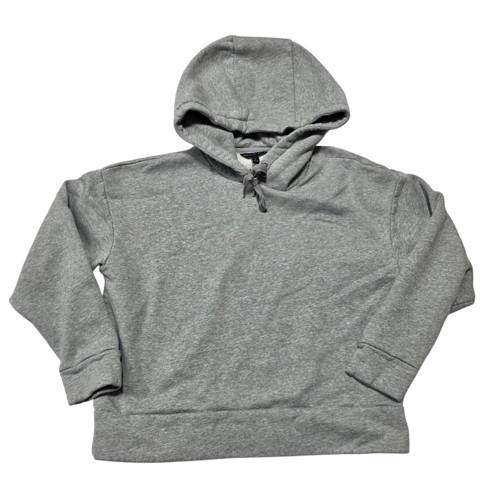 Banana Republic Hoodie‎ Women Small Gray Pullover Drawstring Fleece Sweatshirt